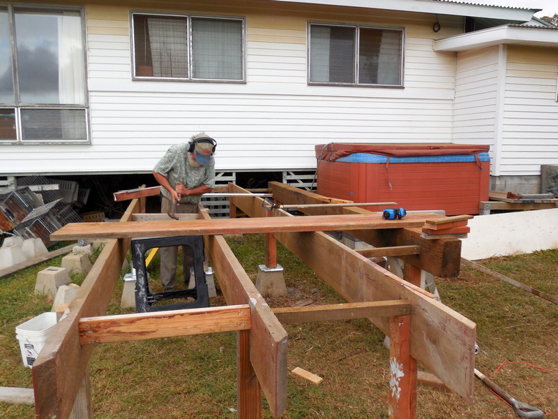 Starting on the back deck framing