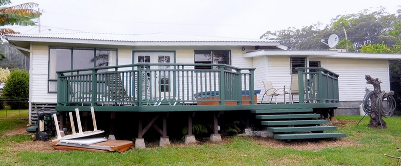 finished view of the back deck