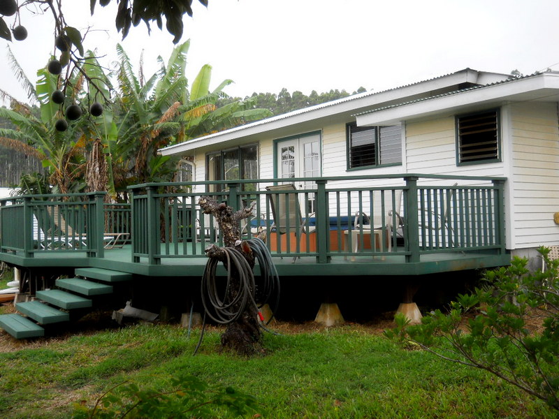 finished side of back deck