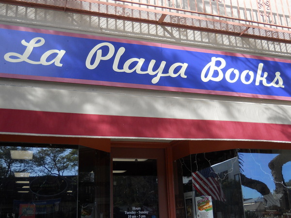 Sign for the La Playa Bookshop