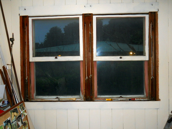 old window with trim removed