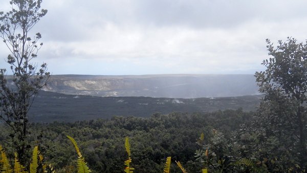 overlooking halemaumau crater