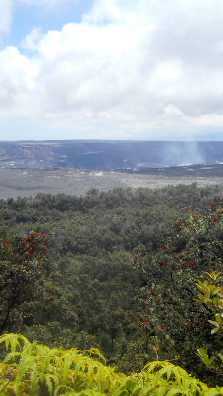 overlooking halemaumau crater