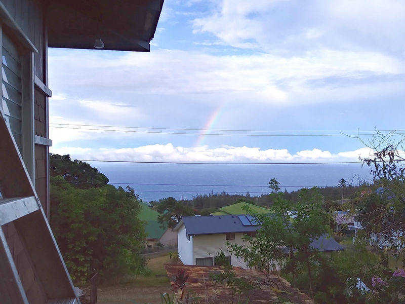 rainbow out to sea