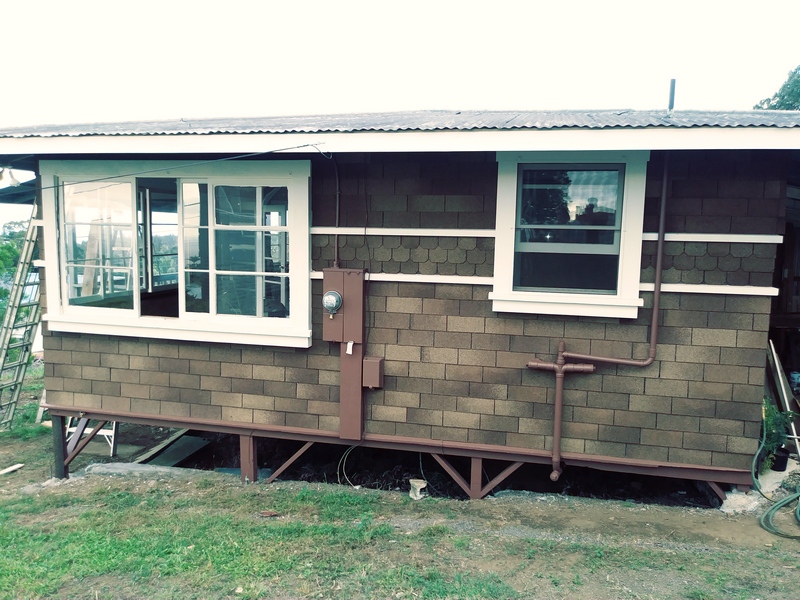 side of the house with shingles