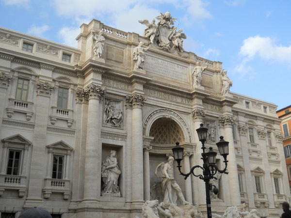 Trevi on the front of a building