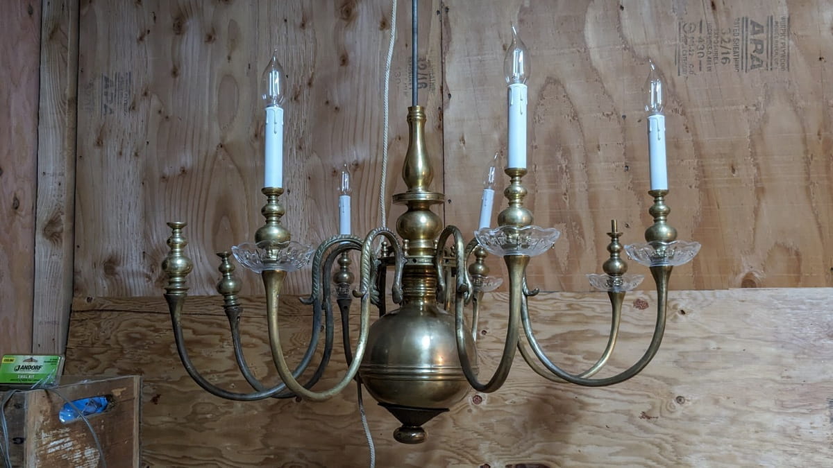 lamp arms with brass bobèche