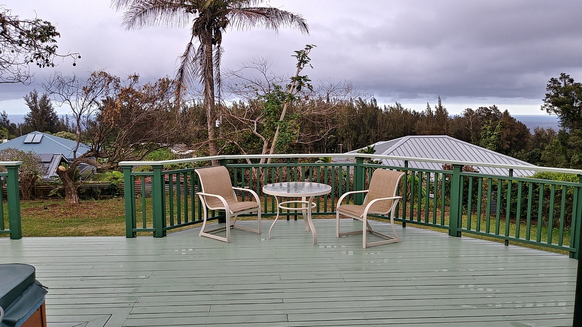 view of the back deck