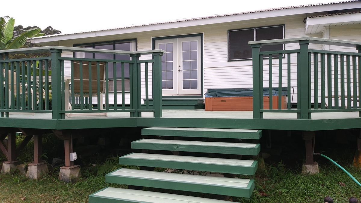 view of the back deck