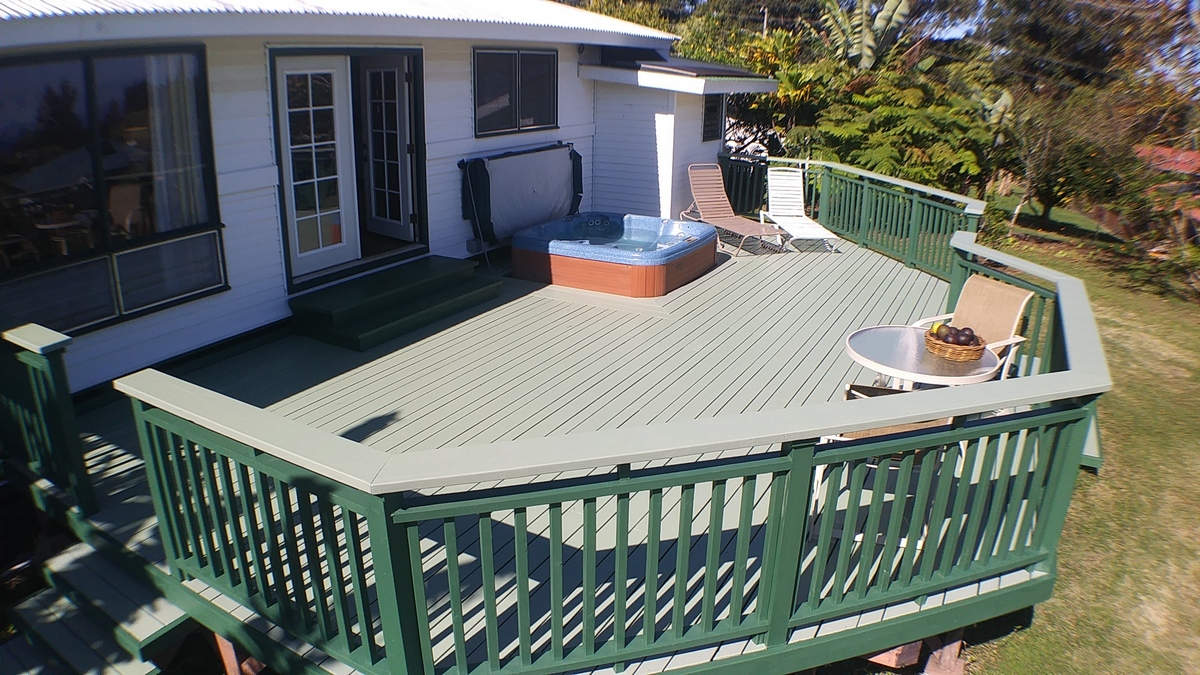 view of the back deck